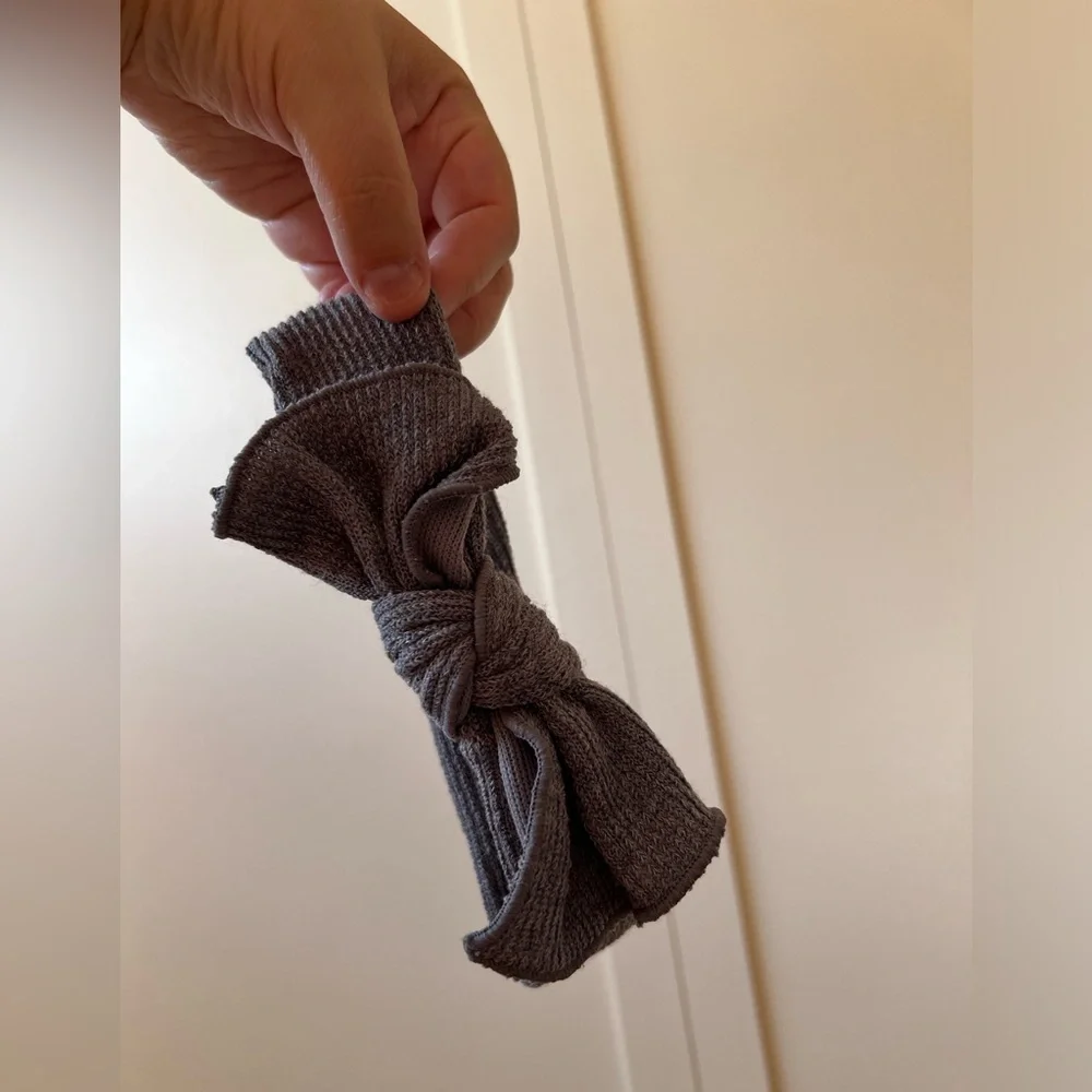 Olive + Scout Baby Oversized Gray Topknot Bow Headband Infant‎ 6-12 Months